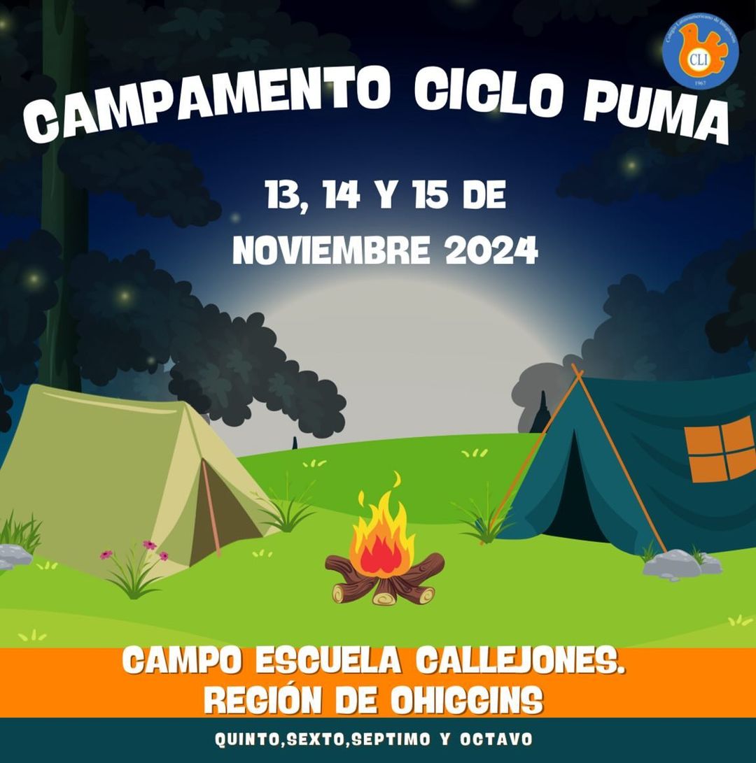 campamento ciclo puma afiche